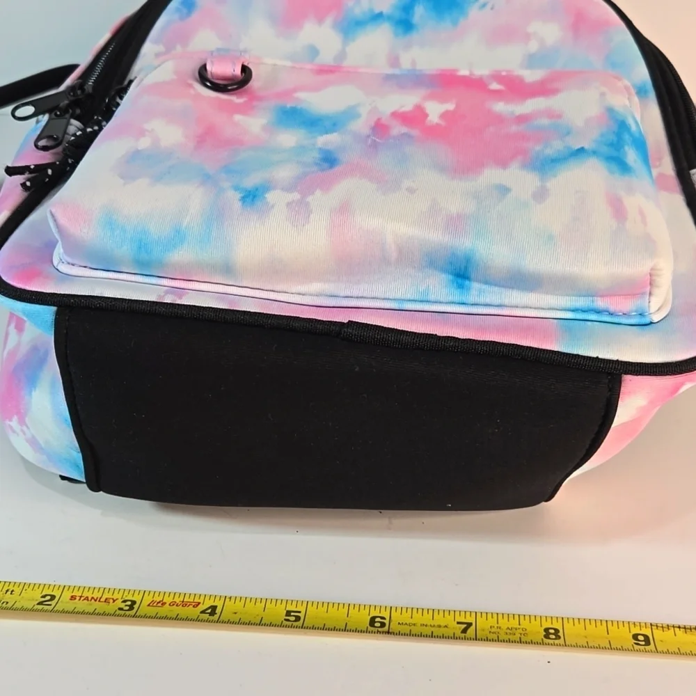 NWT Tie-Dye Backpack Pink Blue Zippers